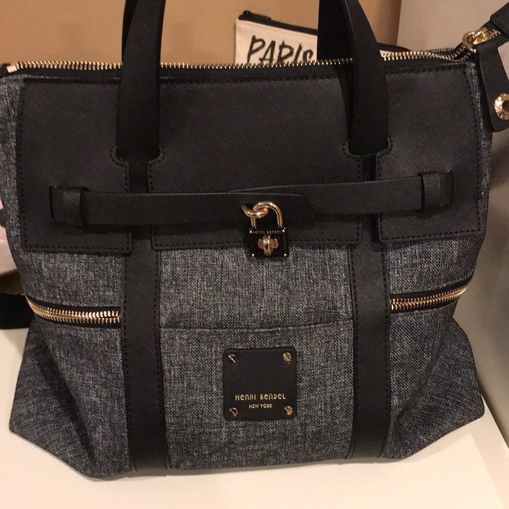 Henri Bendel jet setter convertible backpack denim
